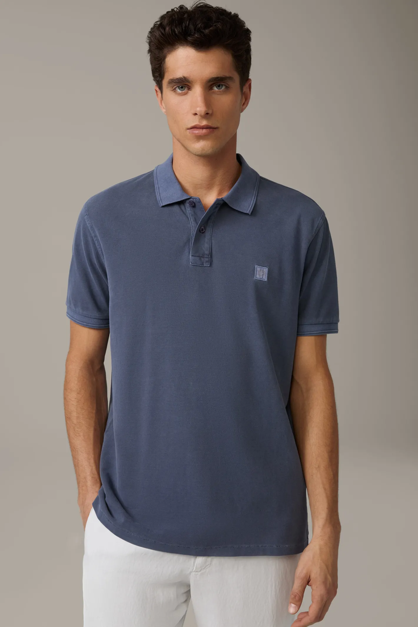 Strellson Baumwoll-Poloshirt Phillip, blaugrau