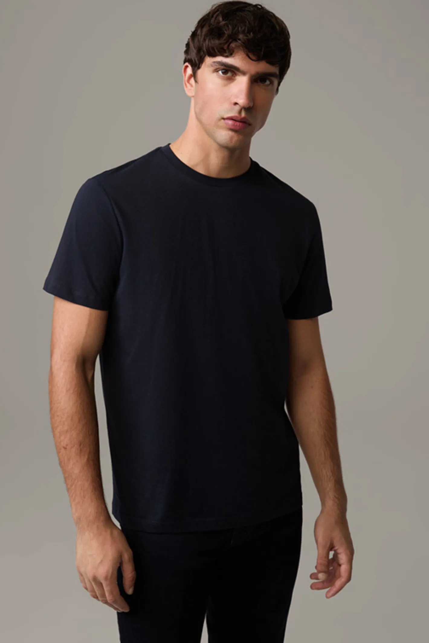 Strellson Baumwoll-T-Shirt Clark, navy