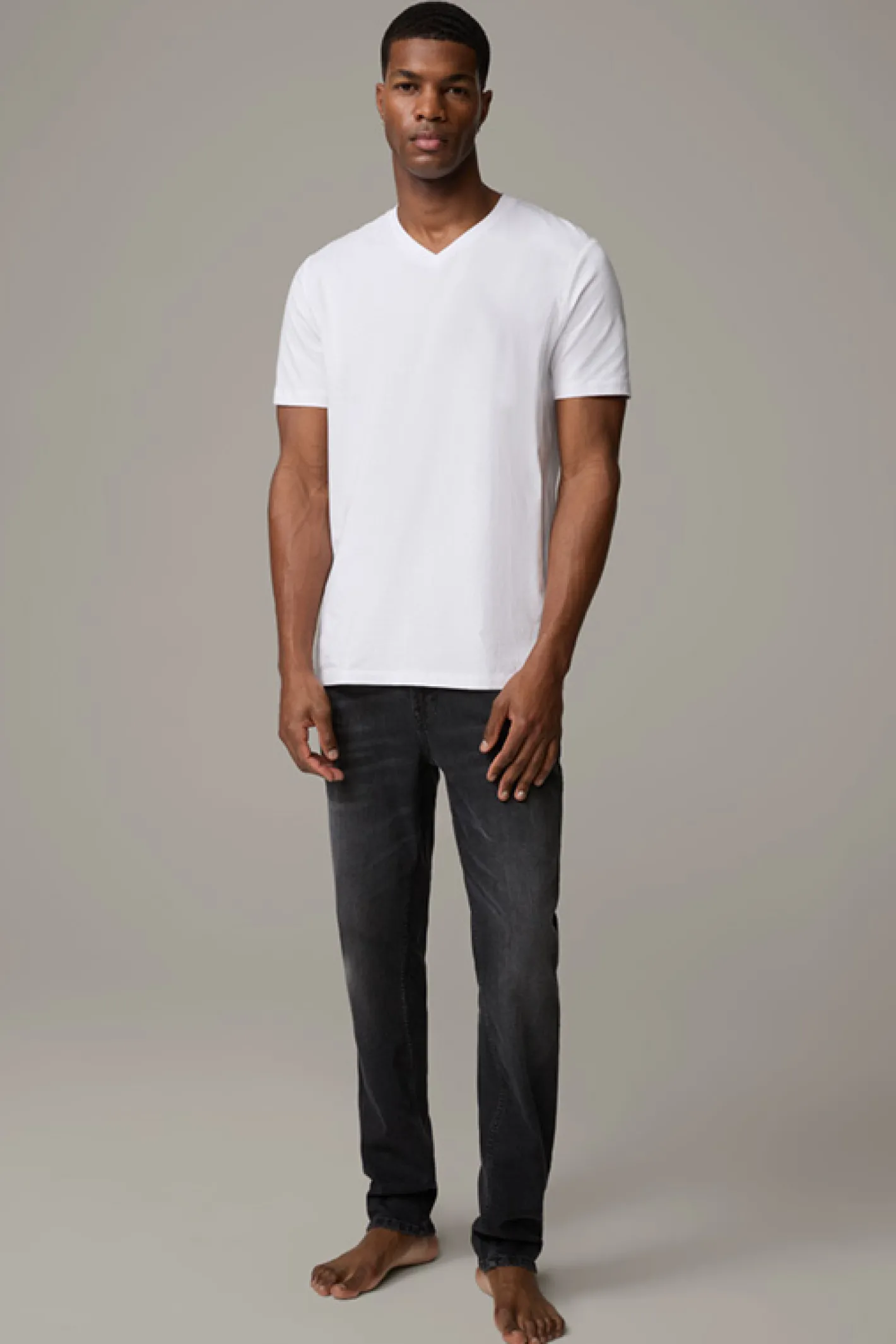 Strellson Cotton Stretch T-Shirt 2er Pack, weiß