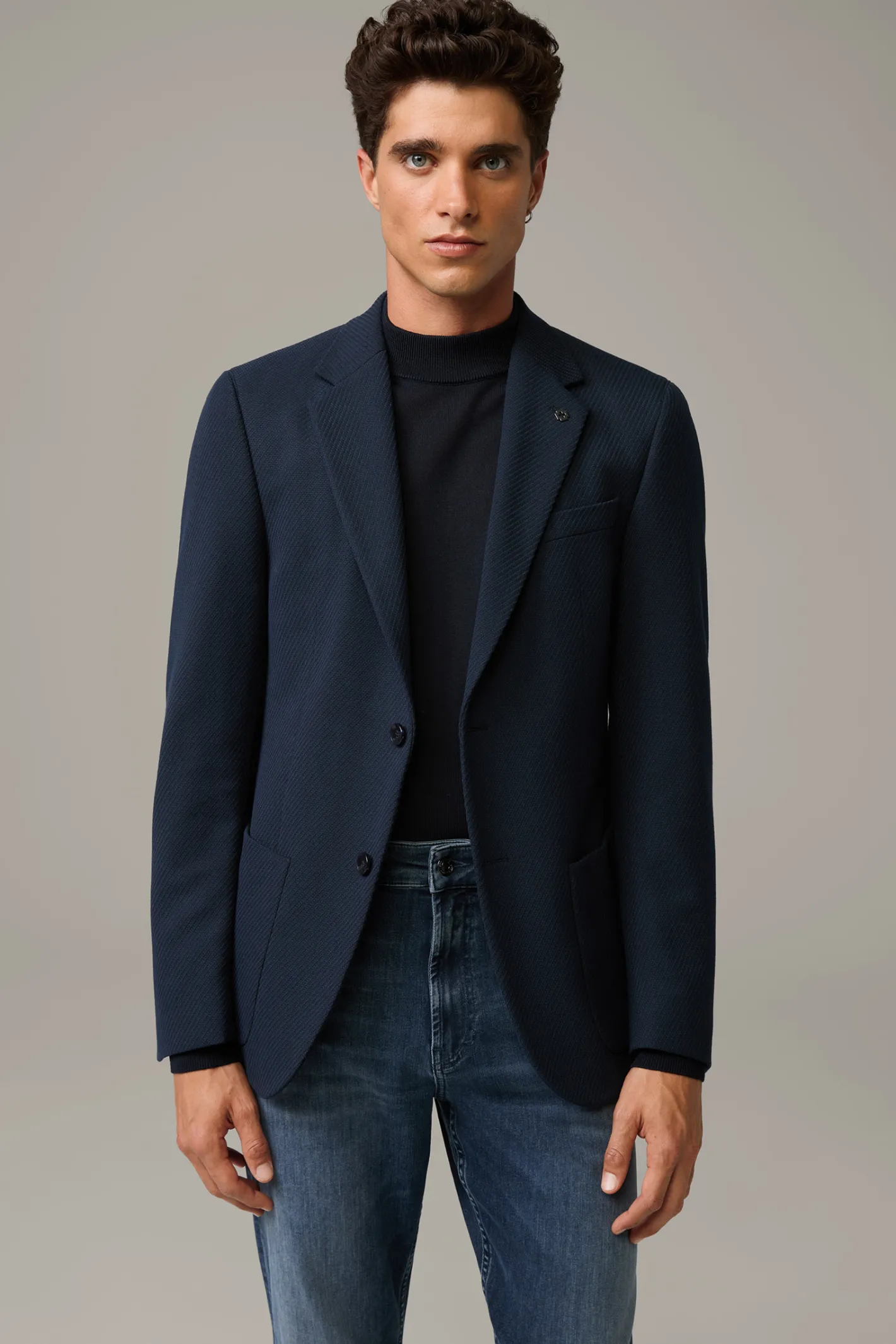 Strellson Flex Cross Sakko Arndt, navy strukturiert