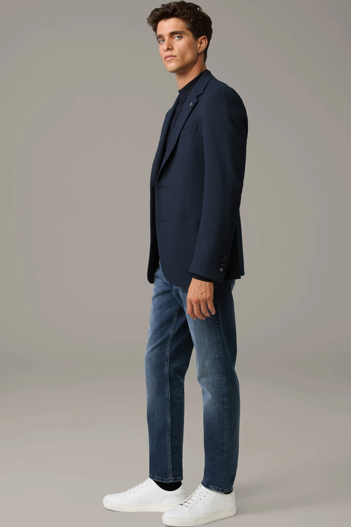 Strellson Flex Cross Sakko Arndt, navy strukturiert