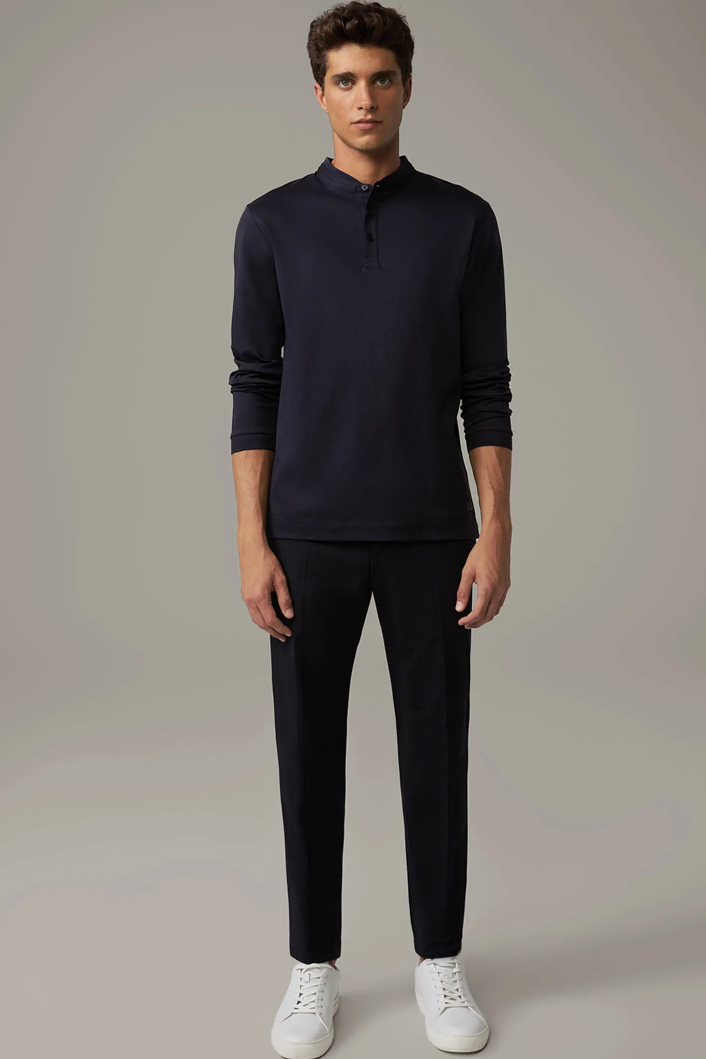 Strellson Langarm-Poloshirt Pepe, navy