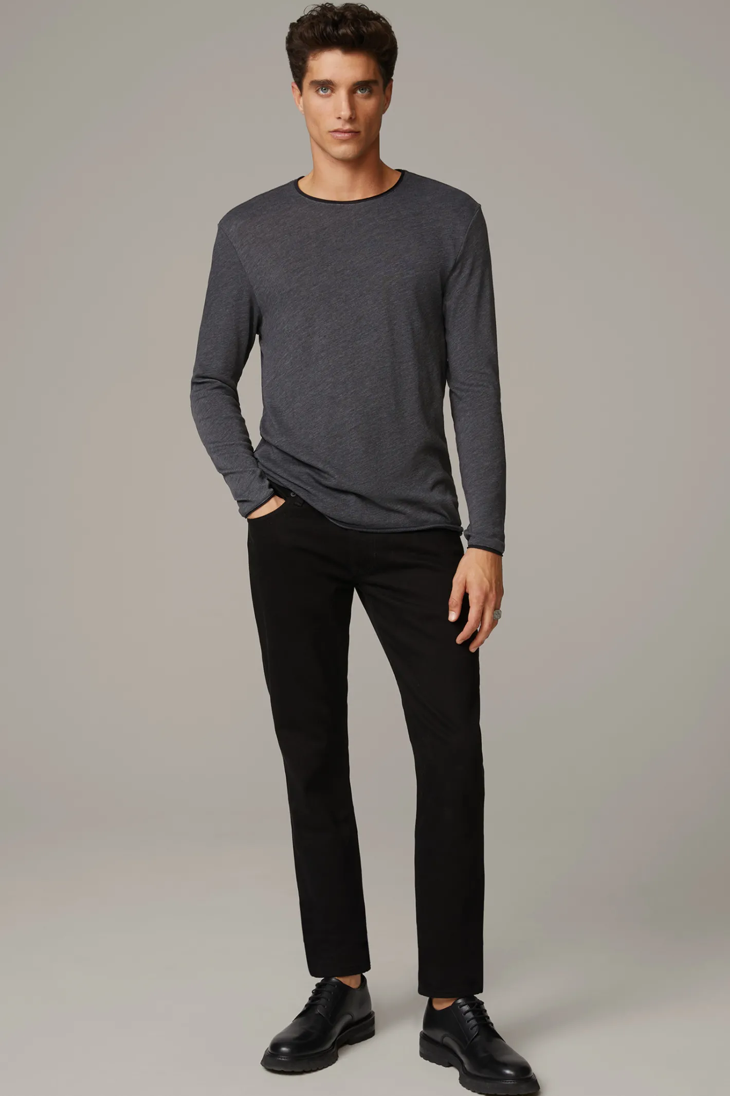 Strellson Longsleeve Prospect, anthrazit meliert