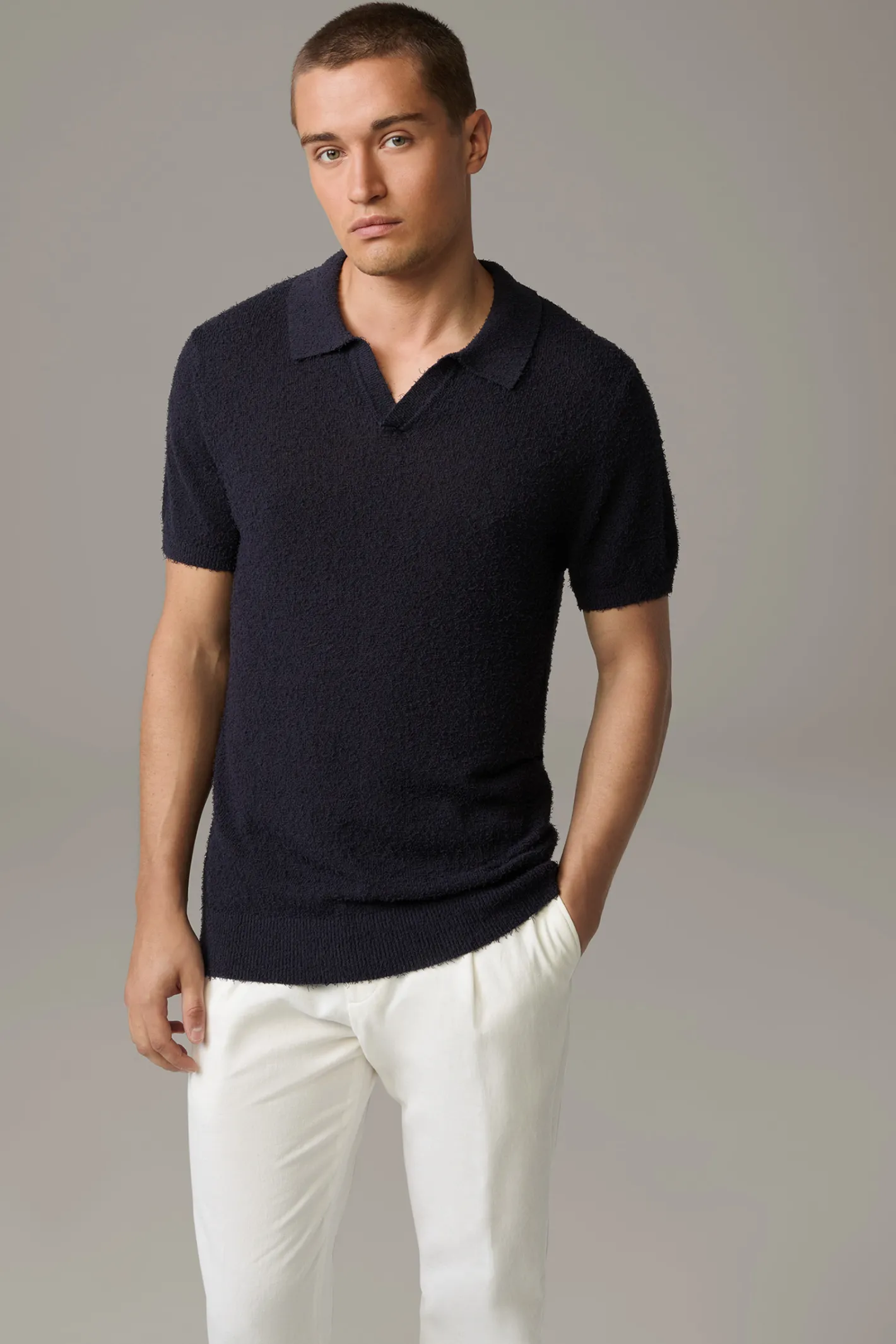 Strellson Poloshirt Volat, navy strukturiert