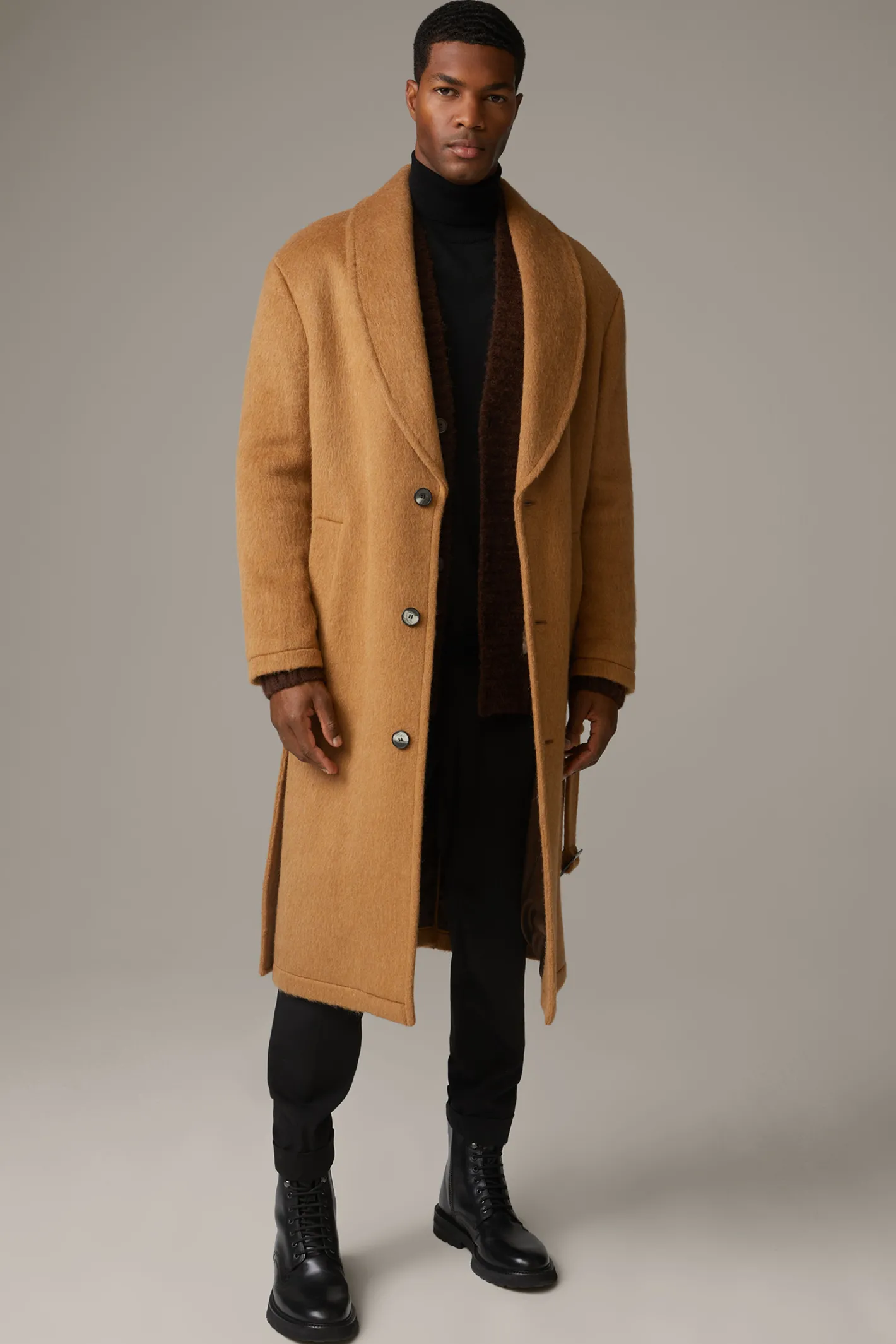 Strellson Wool-Mix-Mantel Scarfcoat,